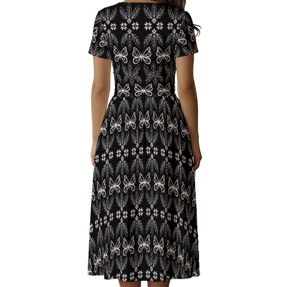 Kamâmak ᑲᒫᒪᐠ Butterfly Midi Dress