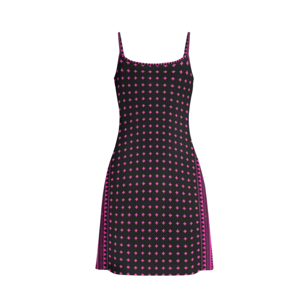 Cross Double-Layer Mesh Dress