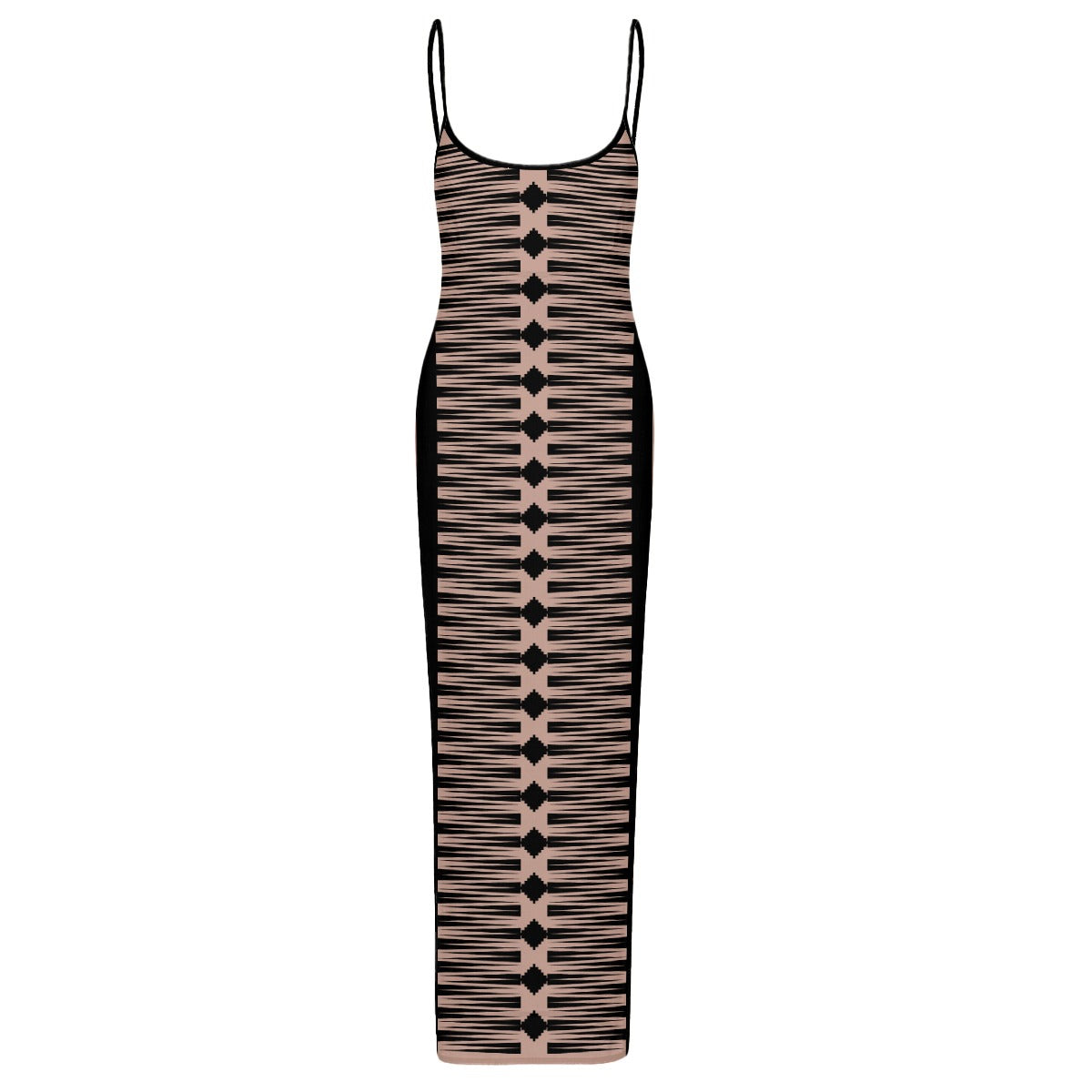 Indigenous Sheer Mesh Backless Dress