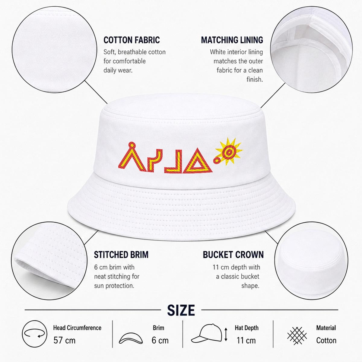 Sun is Shining sakastew ᓴᑲᐢᑌᐤ Embroidered Bucket Hat