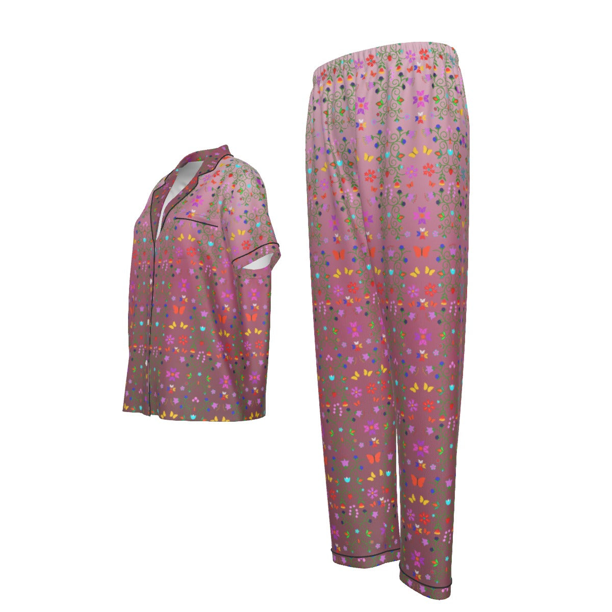 Floral Short Sleeve Pajamas Set