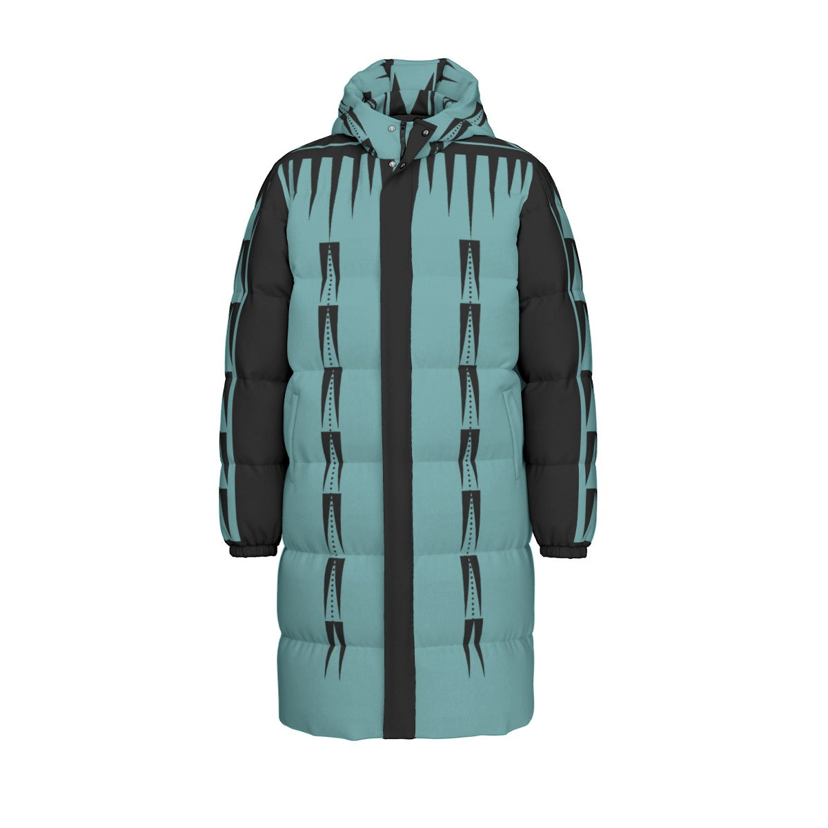 NTV Print Long Duck Down Jacket