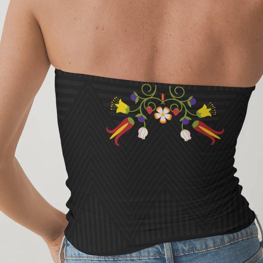 Fire Floral Tube Top