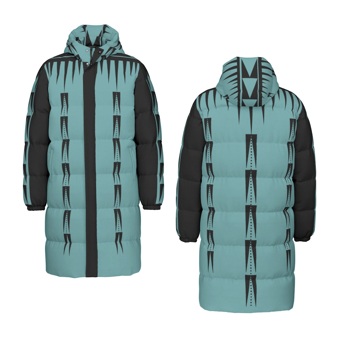 NTV Print Long Duck Down Jacket