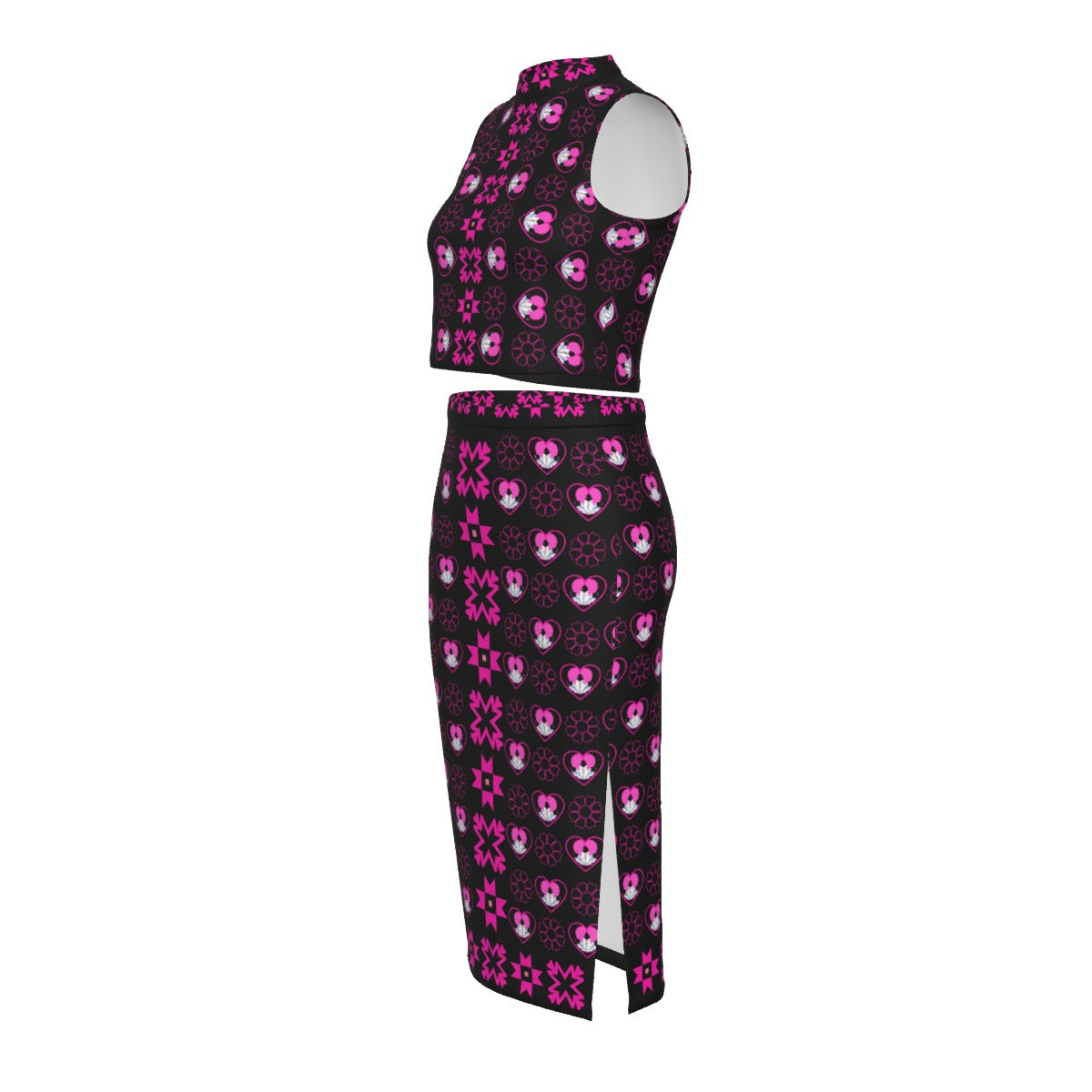 Heart Pencil Skirt Set