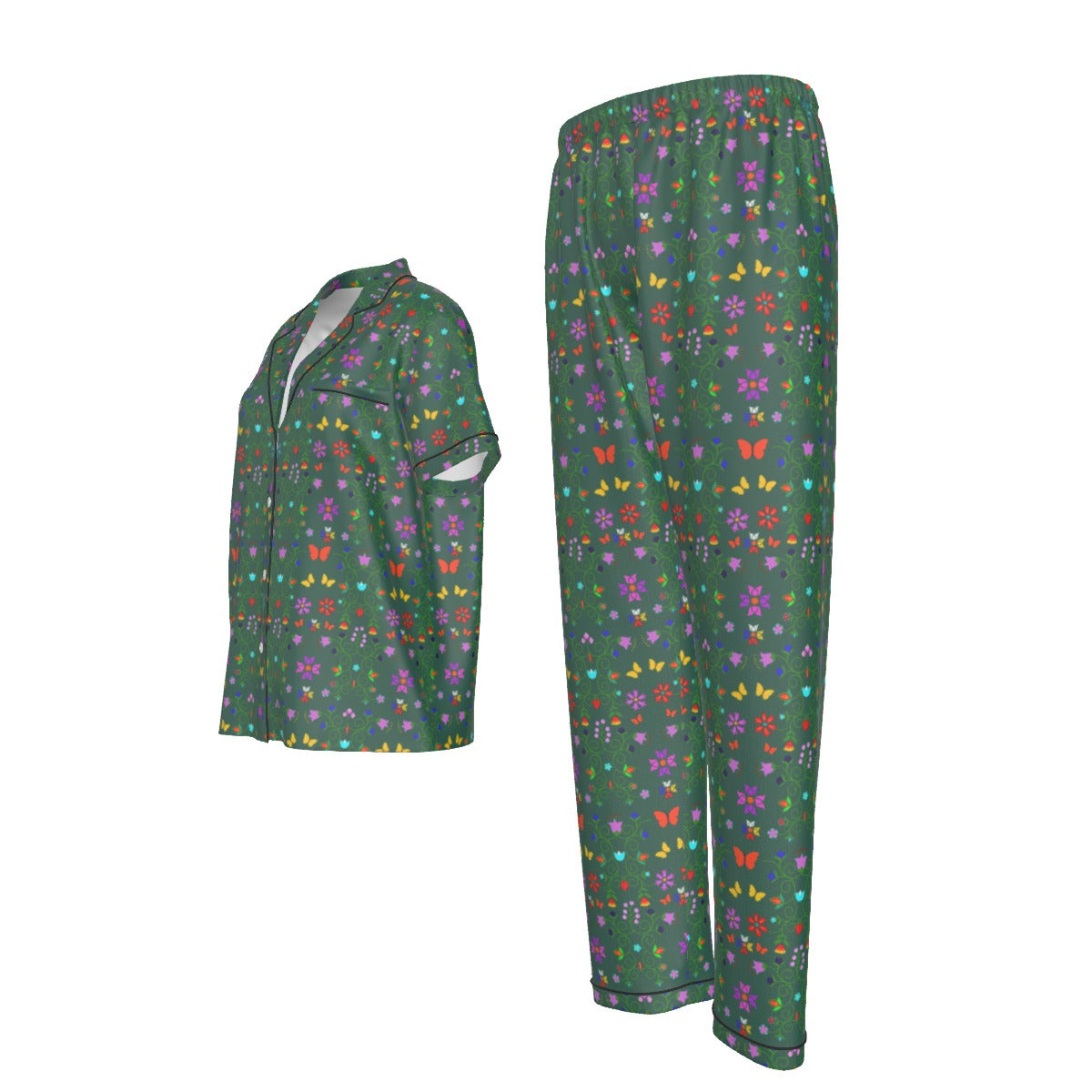 Floral Short Sleeve Pajamas Set