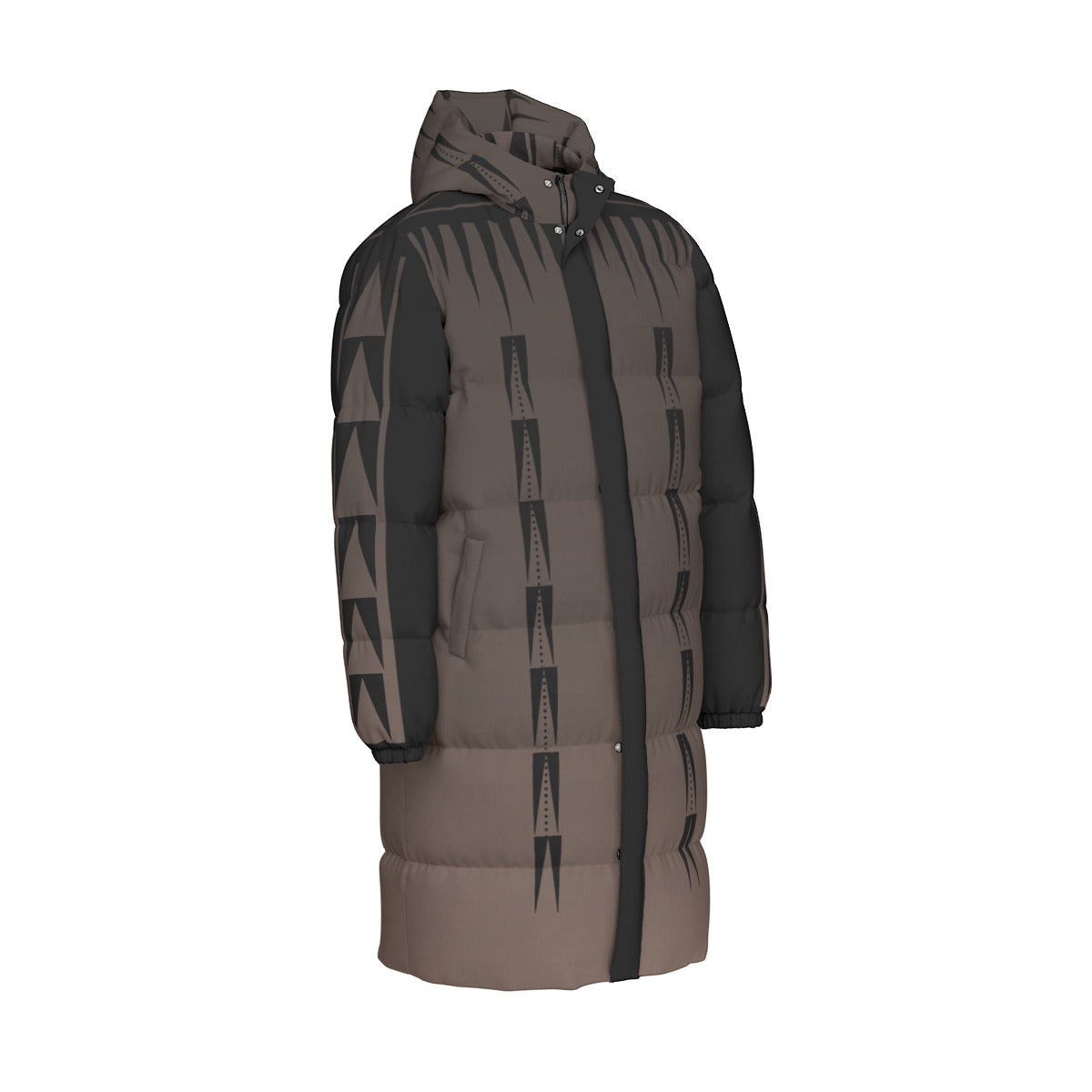 NTV Print Long Duck Down Jacket