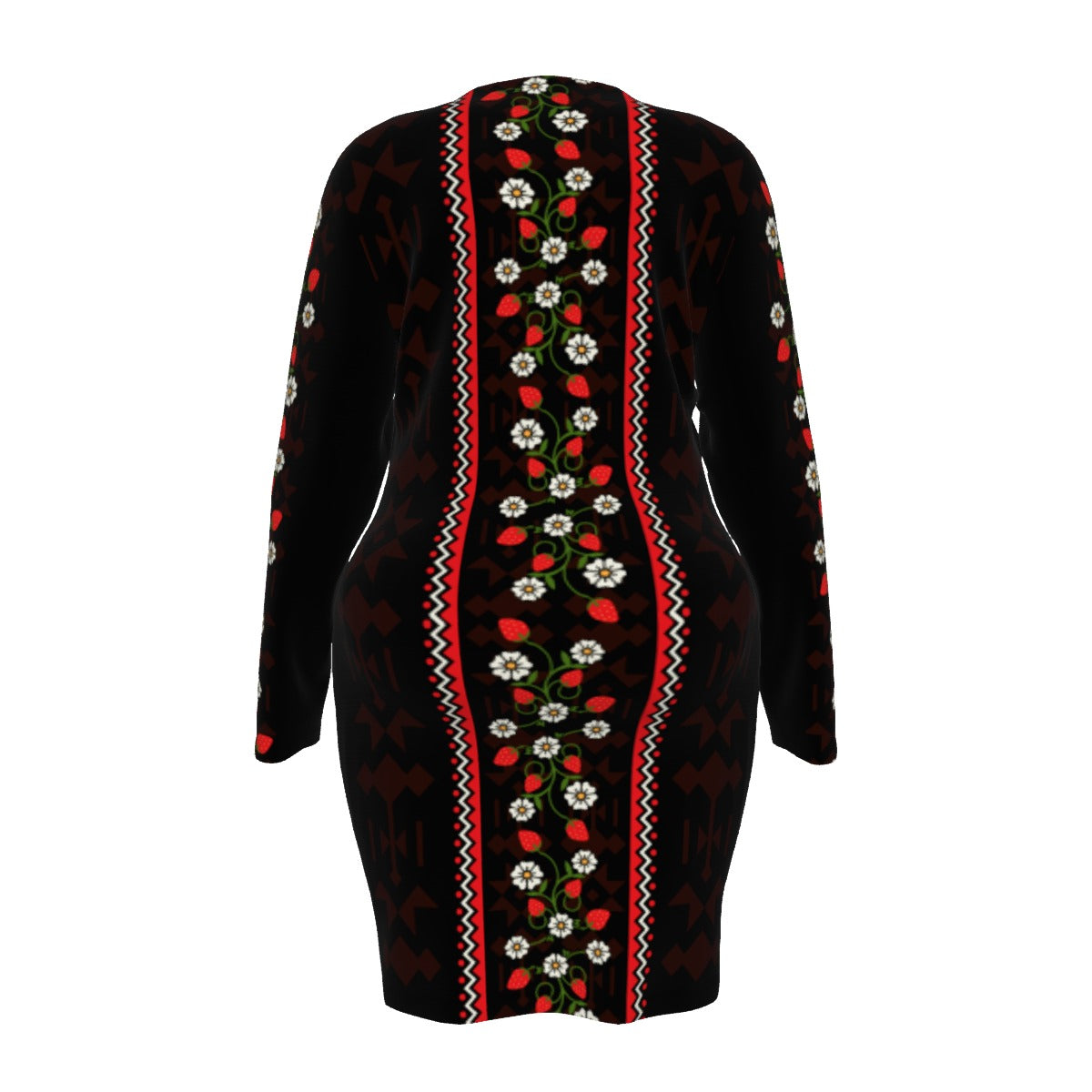 Strawberry Heart Berry Mesh Dress Plus