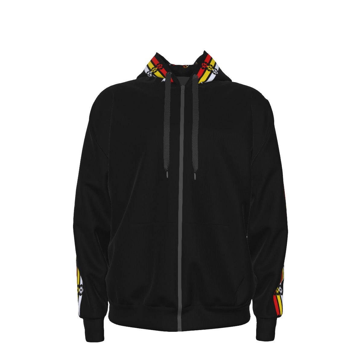 Medicine Ribbon Zip-up Hoodie With Black Lining