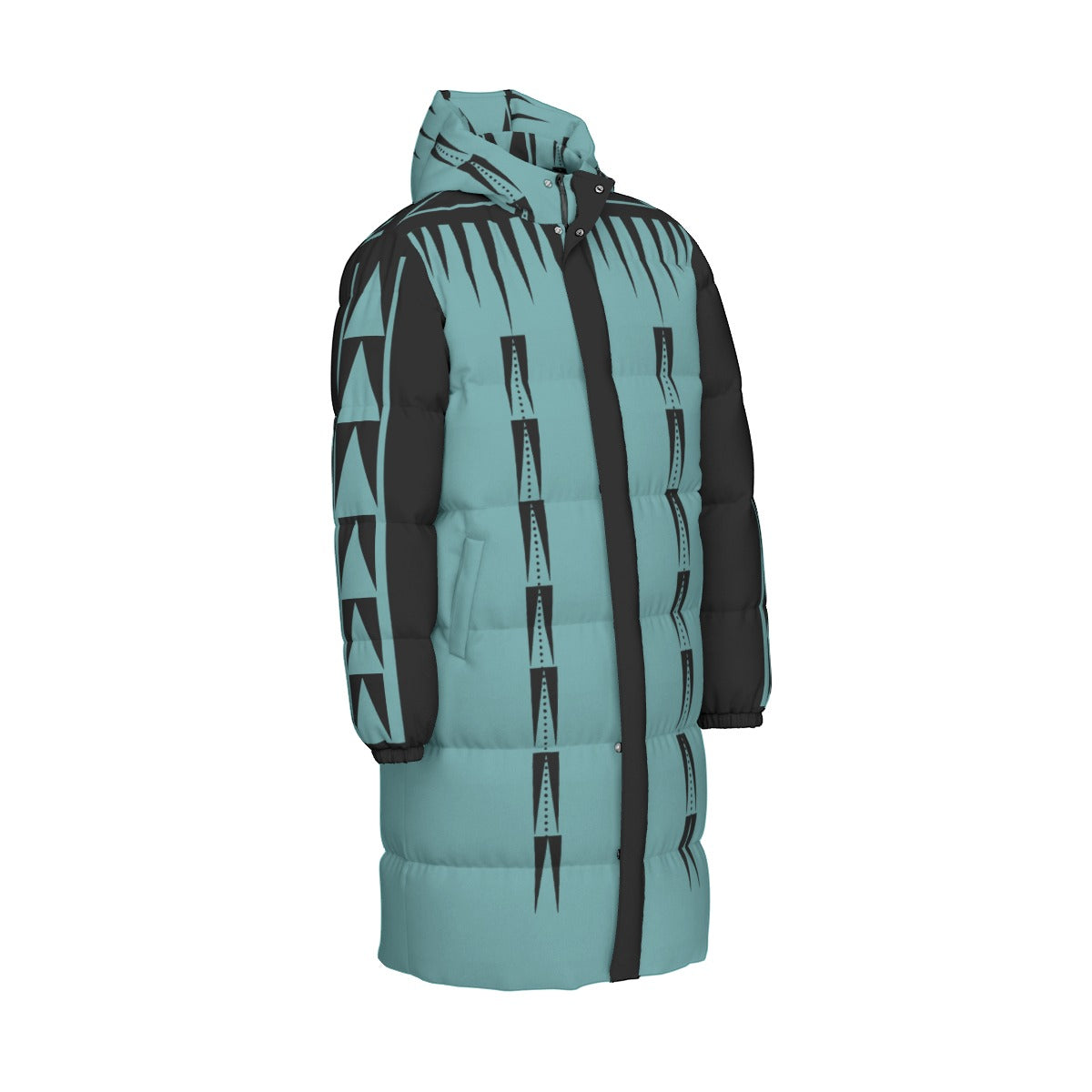 NTV Print Long Duck Down Jacket