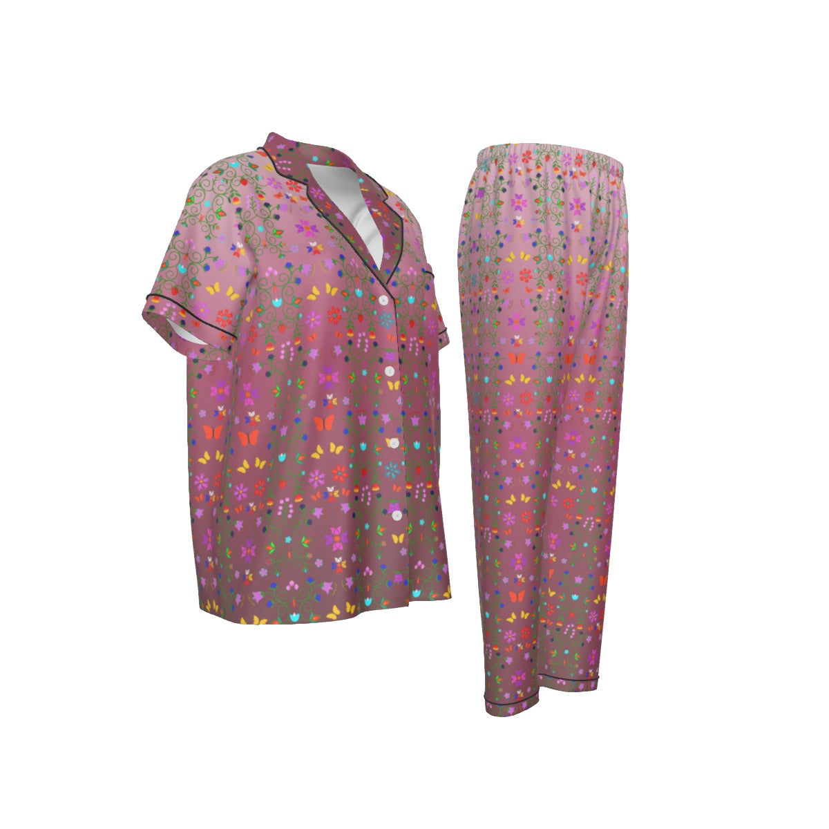 Floral Short Sleeve Pajamas Set