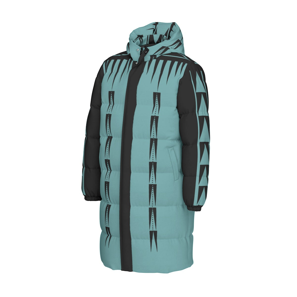 NTV Print Long Duck Down Jacket