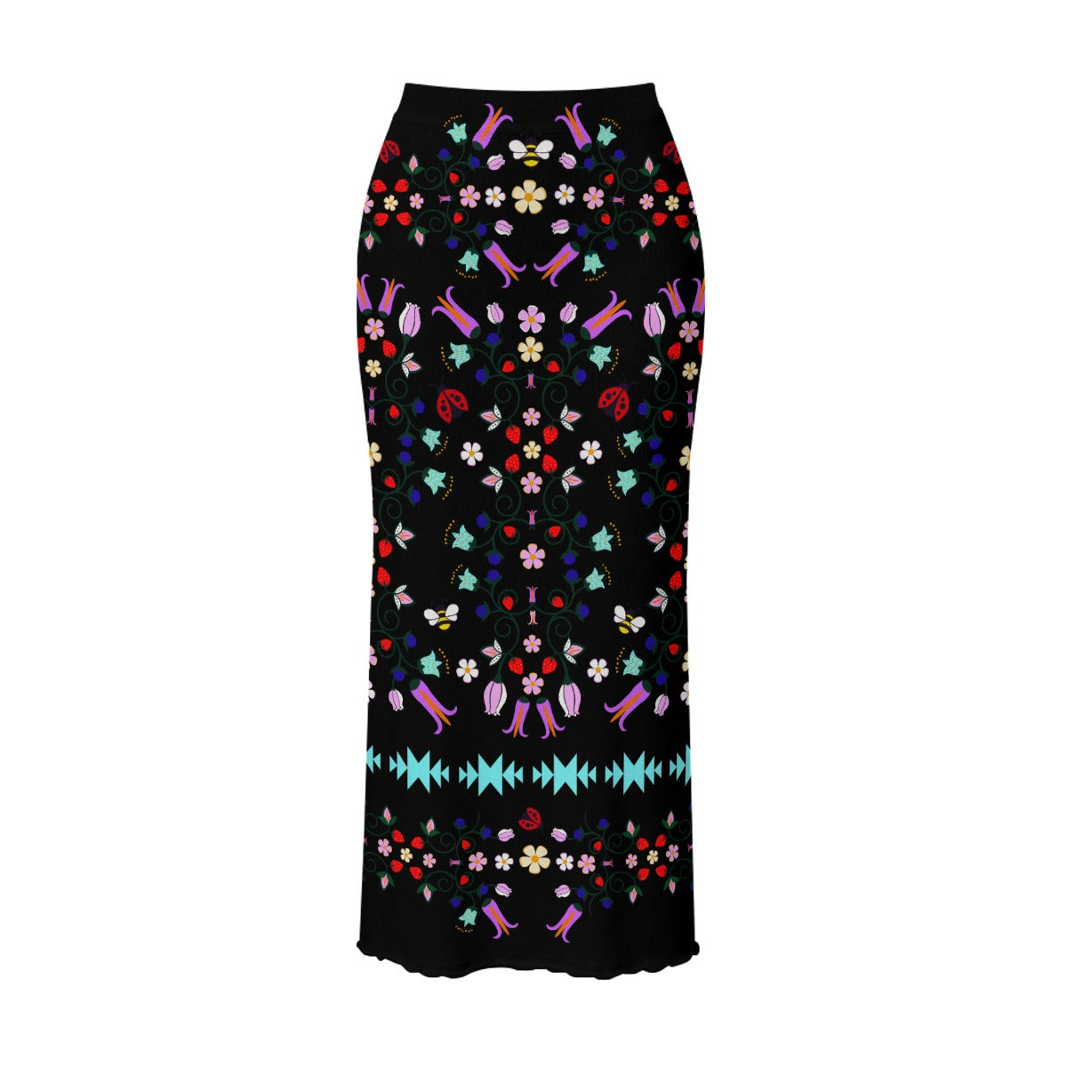 ᓇᓈᑐᐦᑳᐧᐸᑲᐧᓃᐤ it has many-coloured flowers Mesh Skirt Set