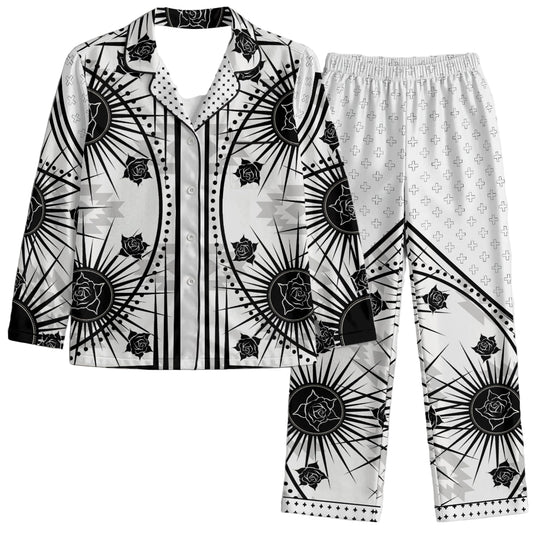 Deadly Rose Satin Pajama Set