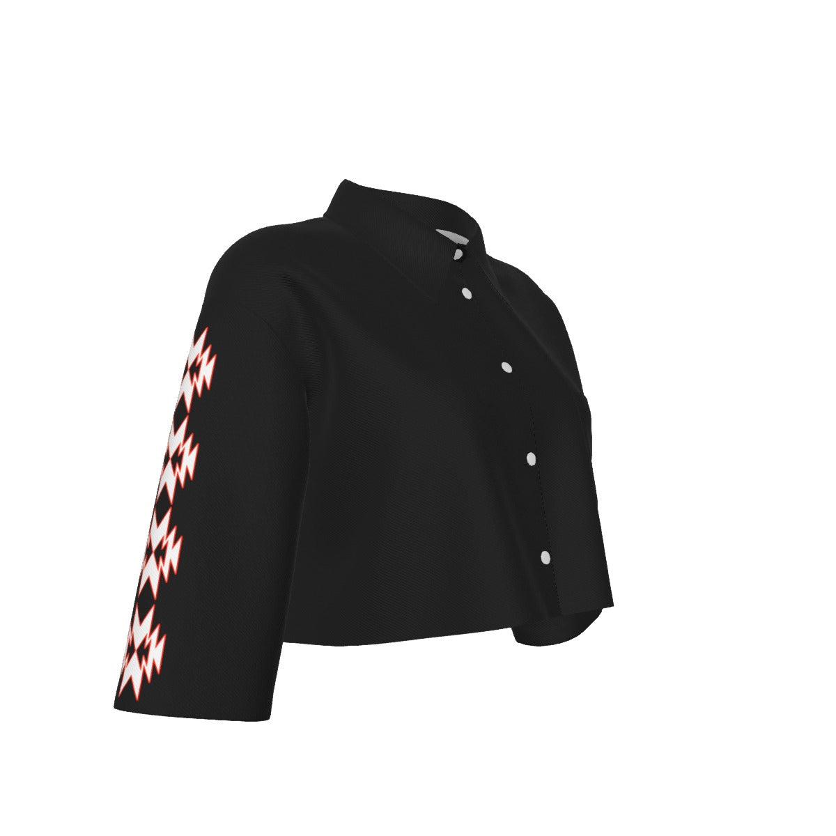 Graffiti Land Back Cropped Cropped Jacket