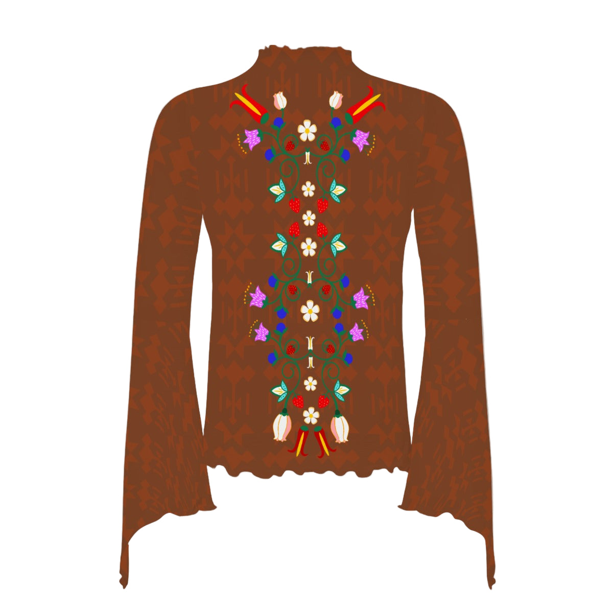 Floral Mesh Bell Sleeve