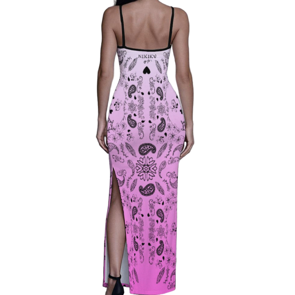 Bandana Long Slit Dress