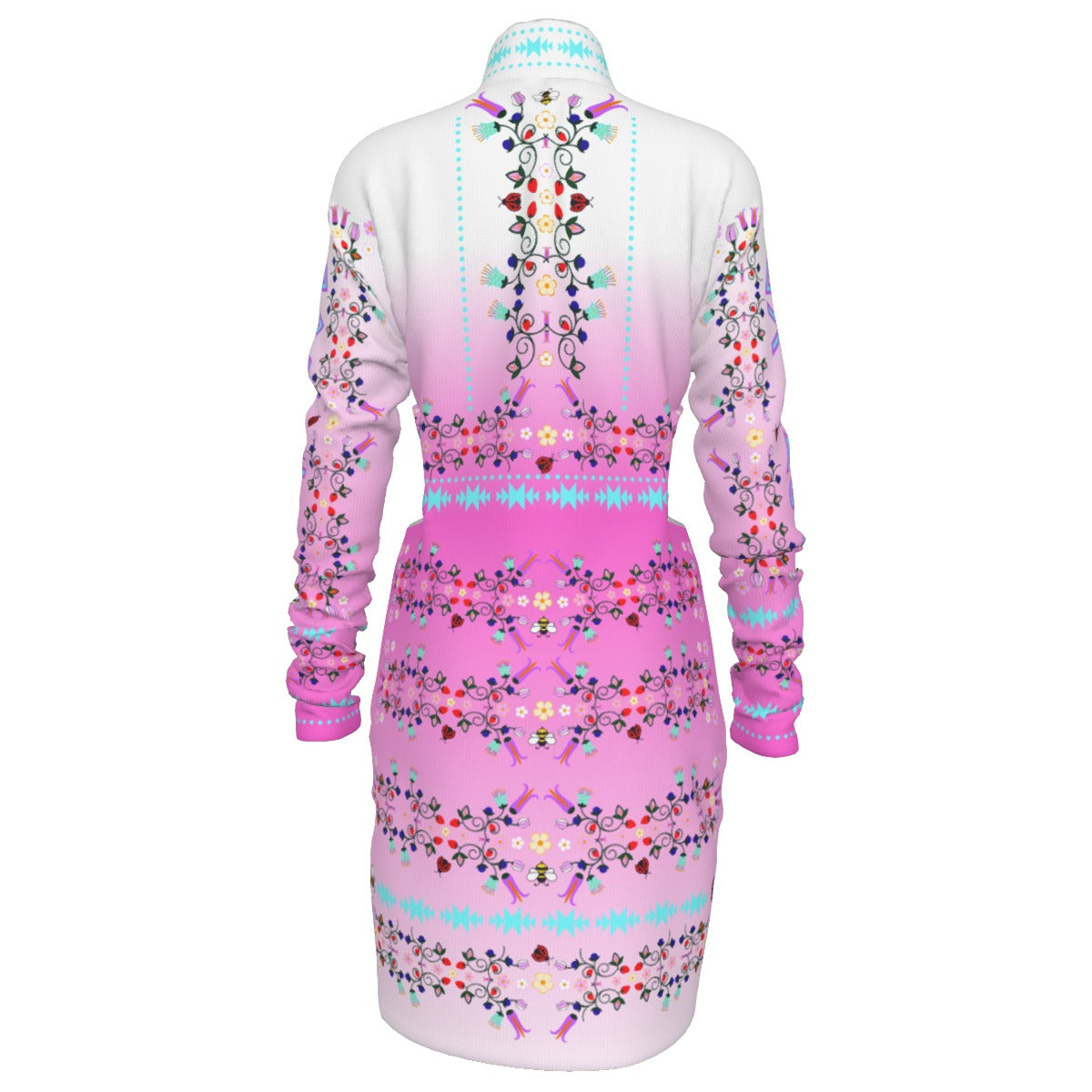 ᓇᓈᑐᐦᑳᐧᐸᑲᐧᓃᐤ it has many-coloured flowers Cut out Dress