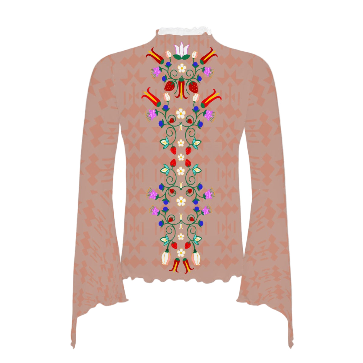 Cree woodland floral Indigenous fashion