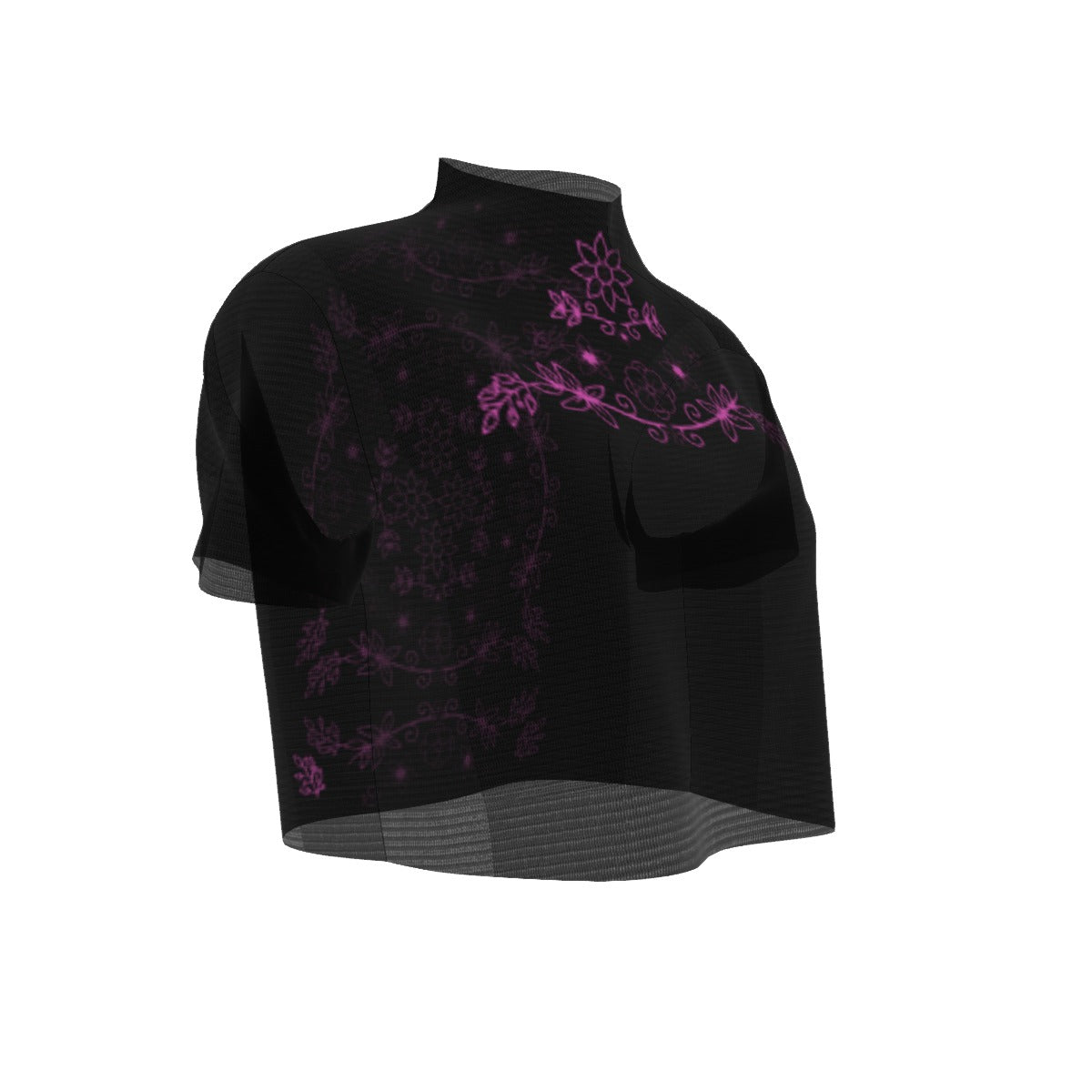 Woodland Floral Mesh Cropped Top