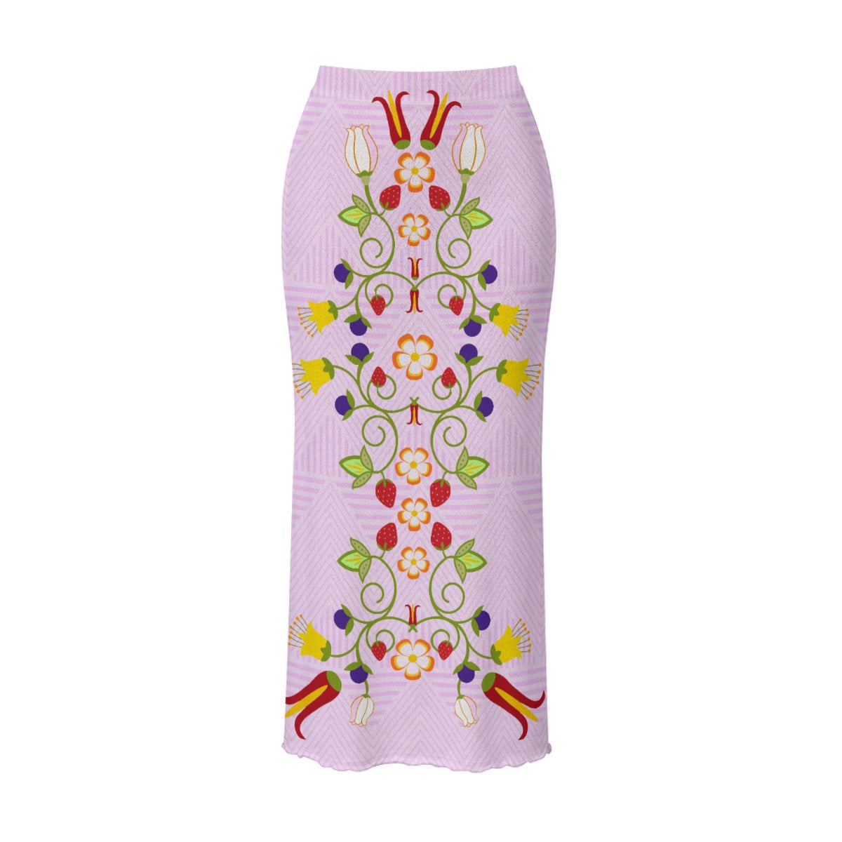 Paintbrush Floral Mesh Skirt Set