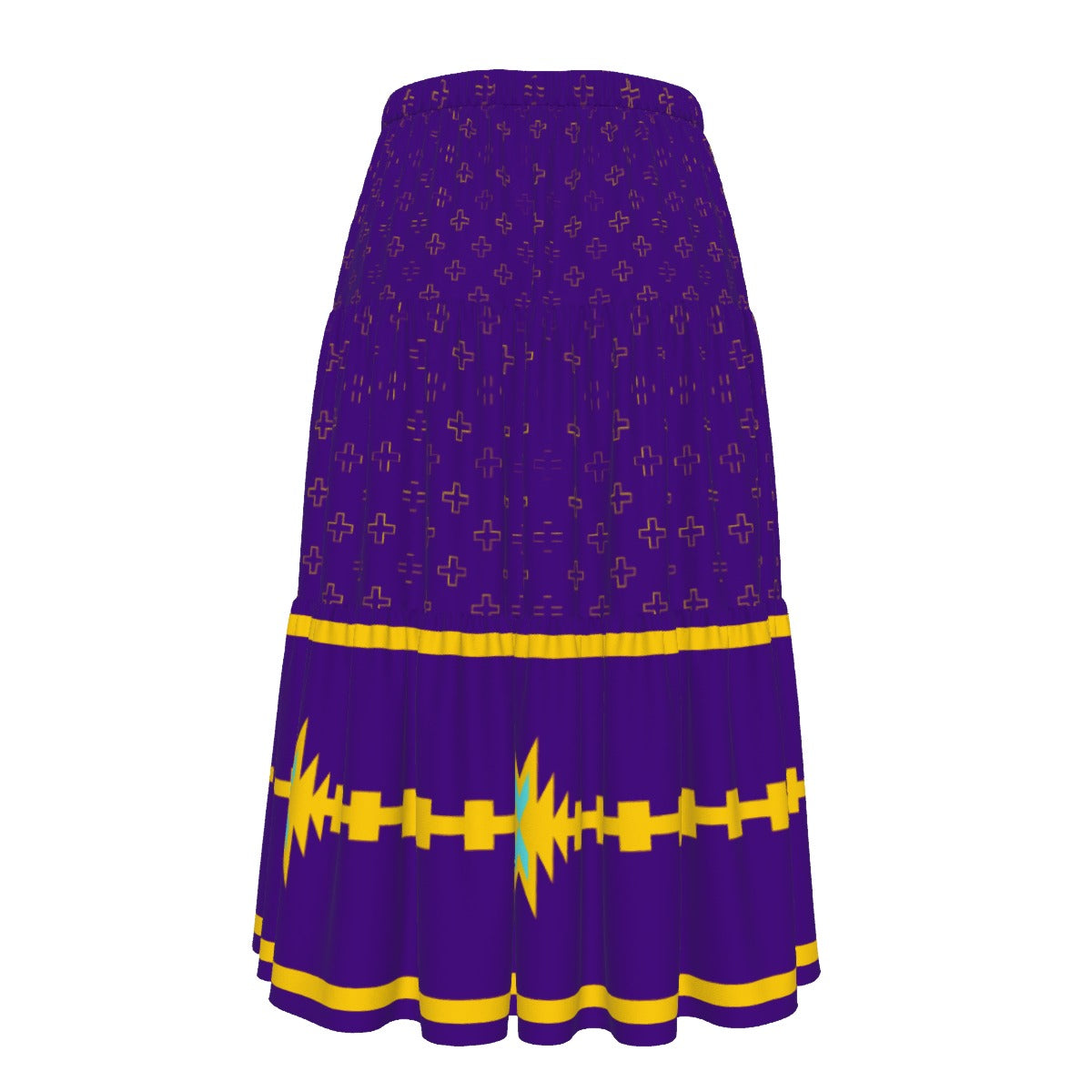 Pleated Chiffon Skirt Purple