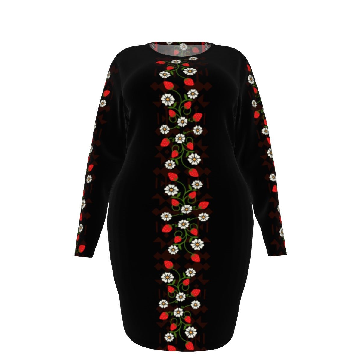 Strawberry Heart Berry Mesh Dress Plus