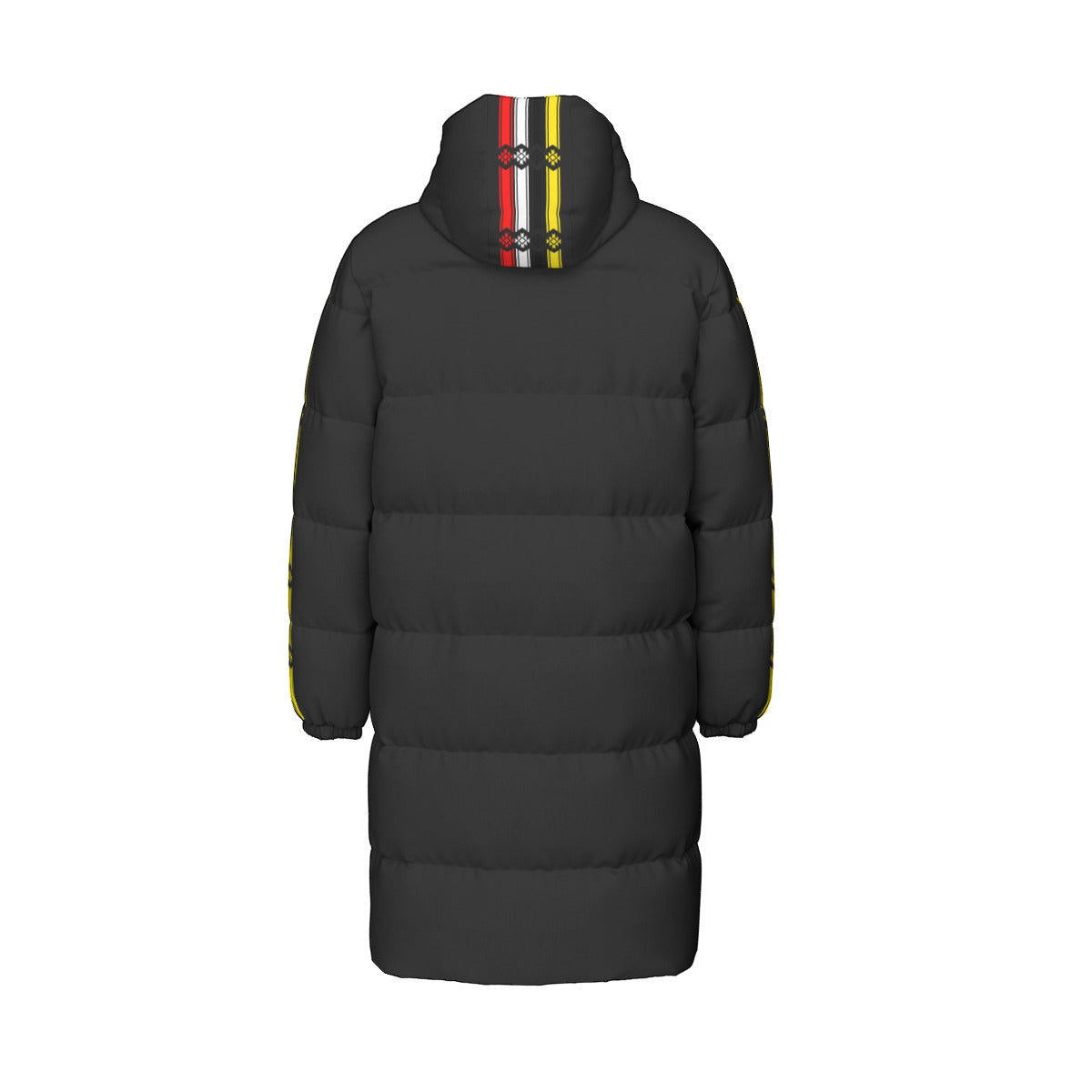 Medicine Wheel Ribbon Long Duck Down Jacket