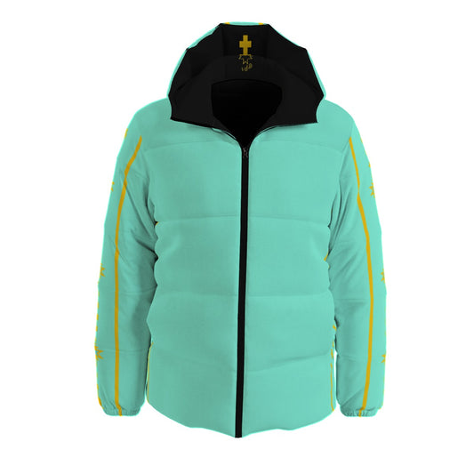 Turquoise & Yellow Duck Down Jacket