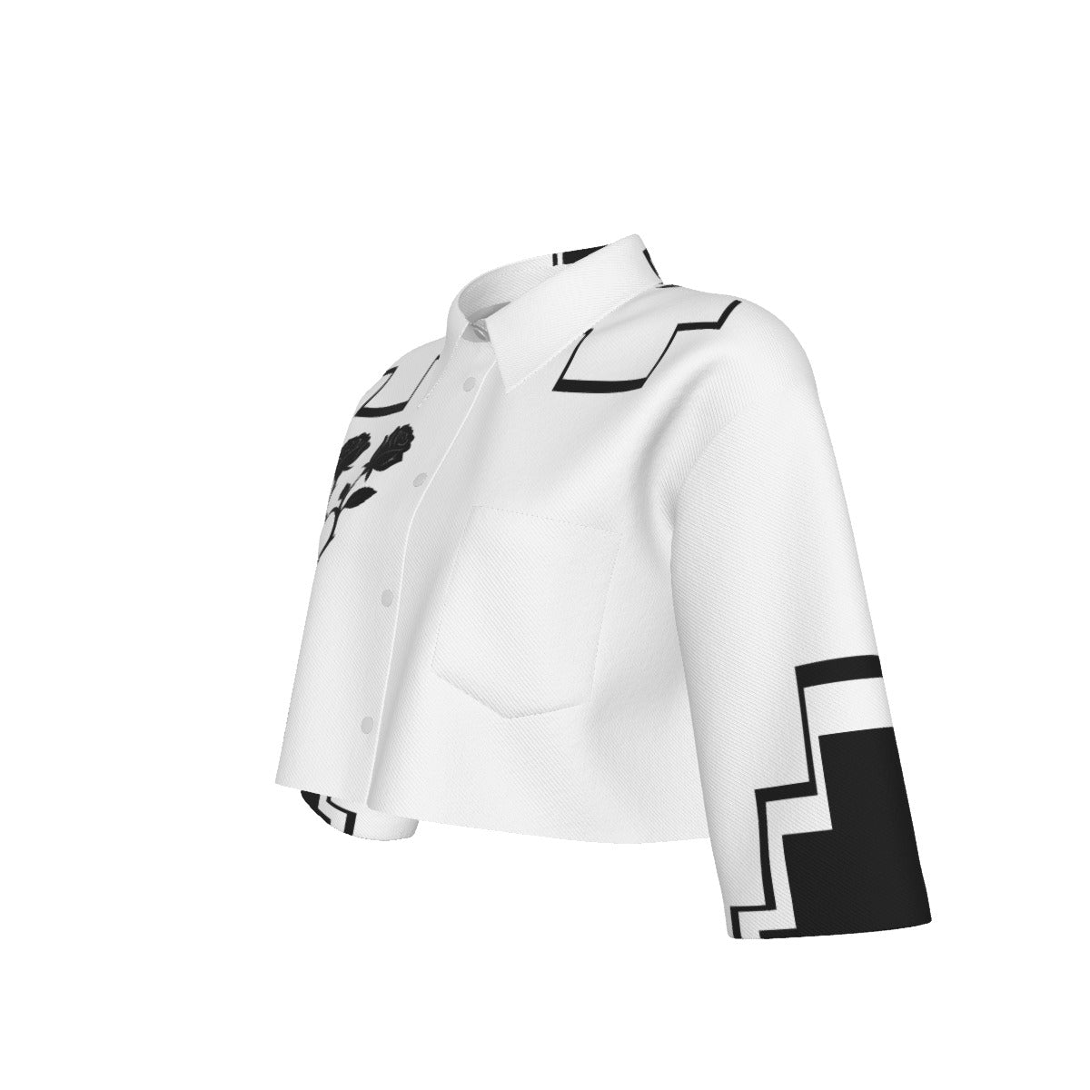 Featherly Rose Cropped Jacket
