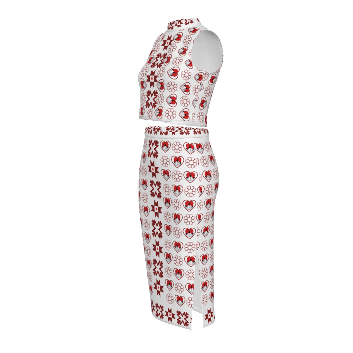 Heart Pencil Skirt Set