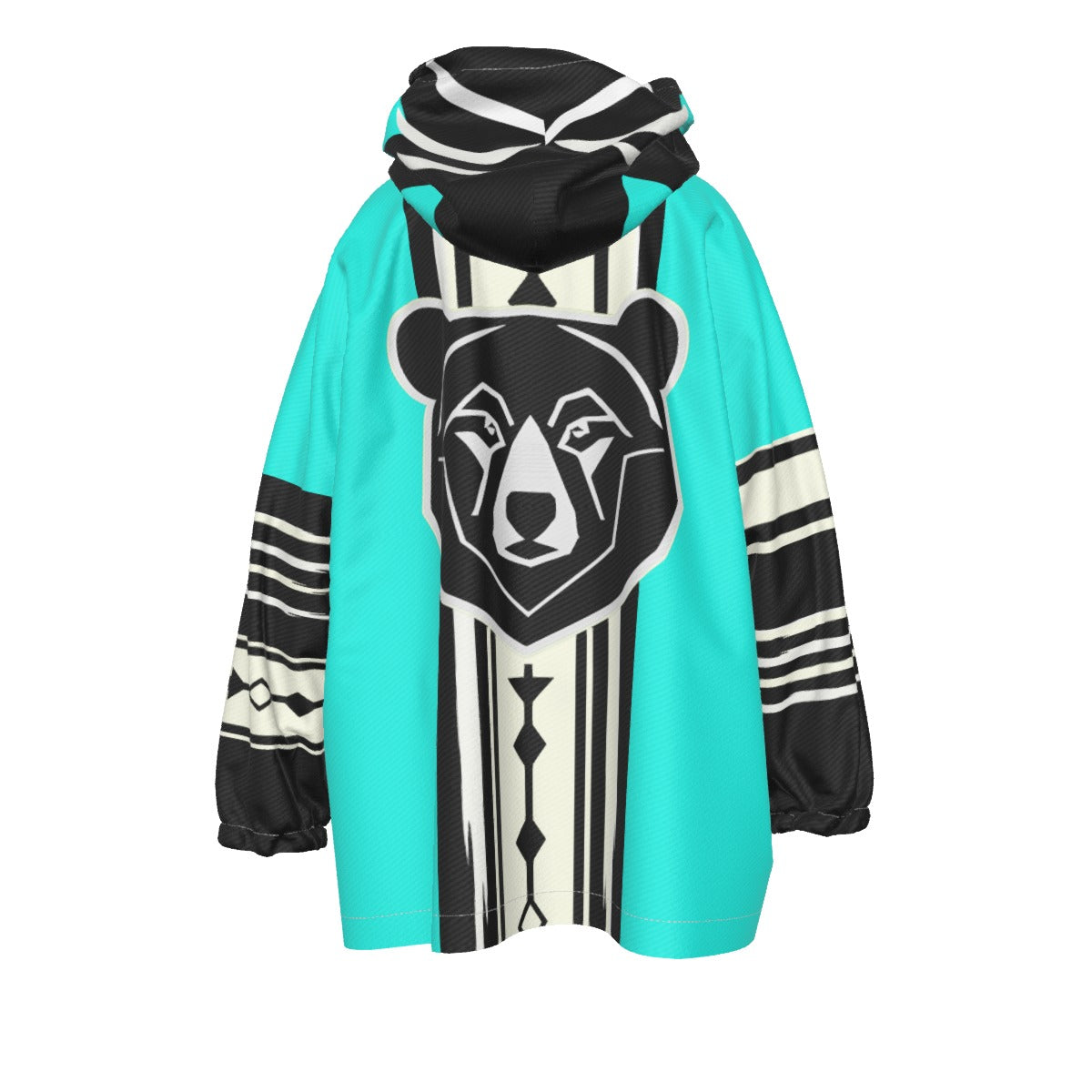 Kid's maskwa ᒪᐢᑲ Bear Sherpa Fleece Hoodie Blanket