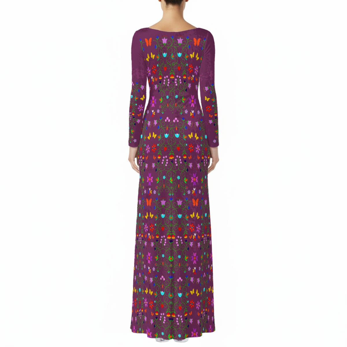 Velvet Floral Maxi Dress