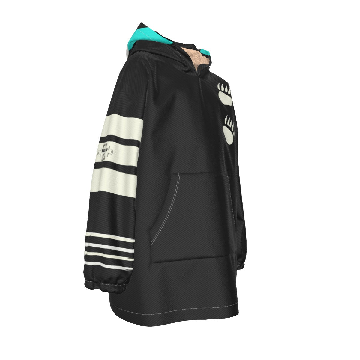 Kid's maskwa ᒪᐢᑲ Bear Sherpa Fleece Hoodie Blanket