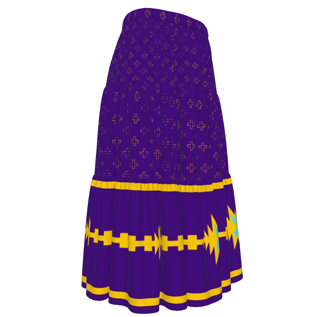 Pleated Chiffon Skirt Purple