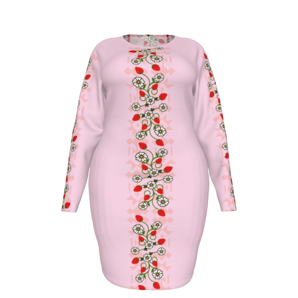 Strawberry Heart Berry Mesh Dress Plus
