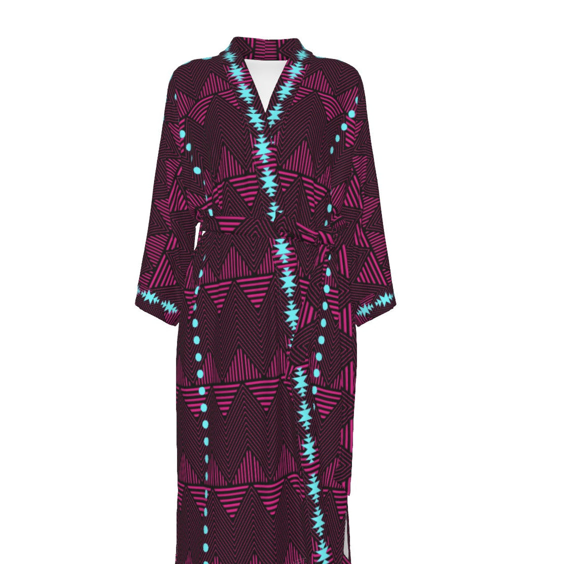 Native Satin Kimono Robe Indigenous sleepwear