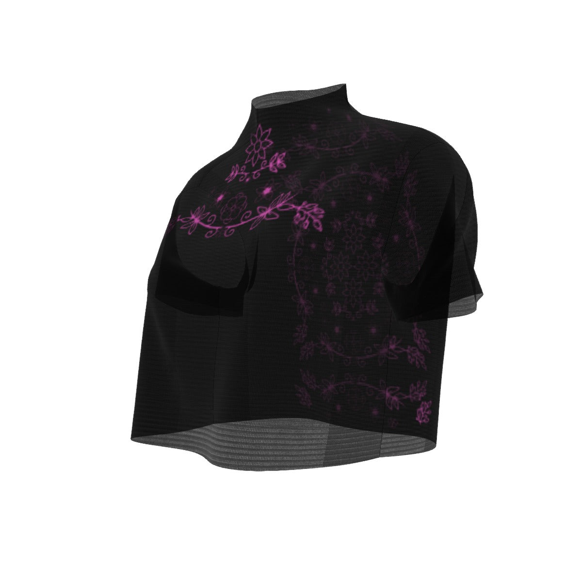 Woodland Floral Mesh Cropped Top