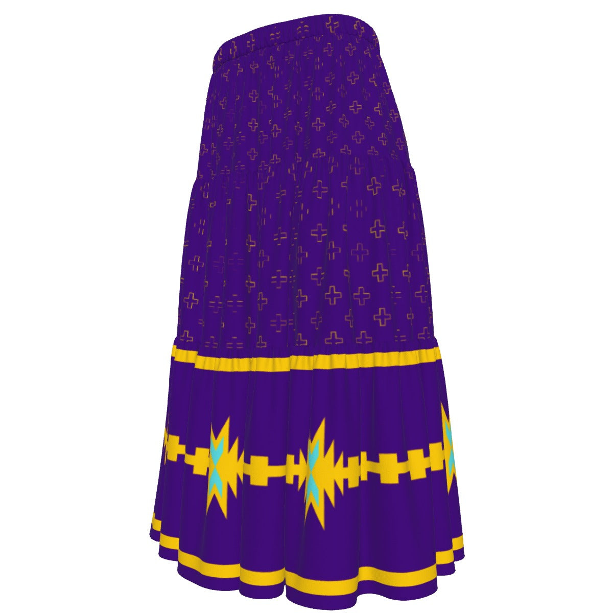 Pleated Chiffon Skirt Purple