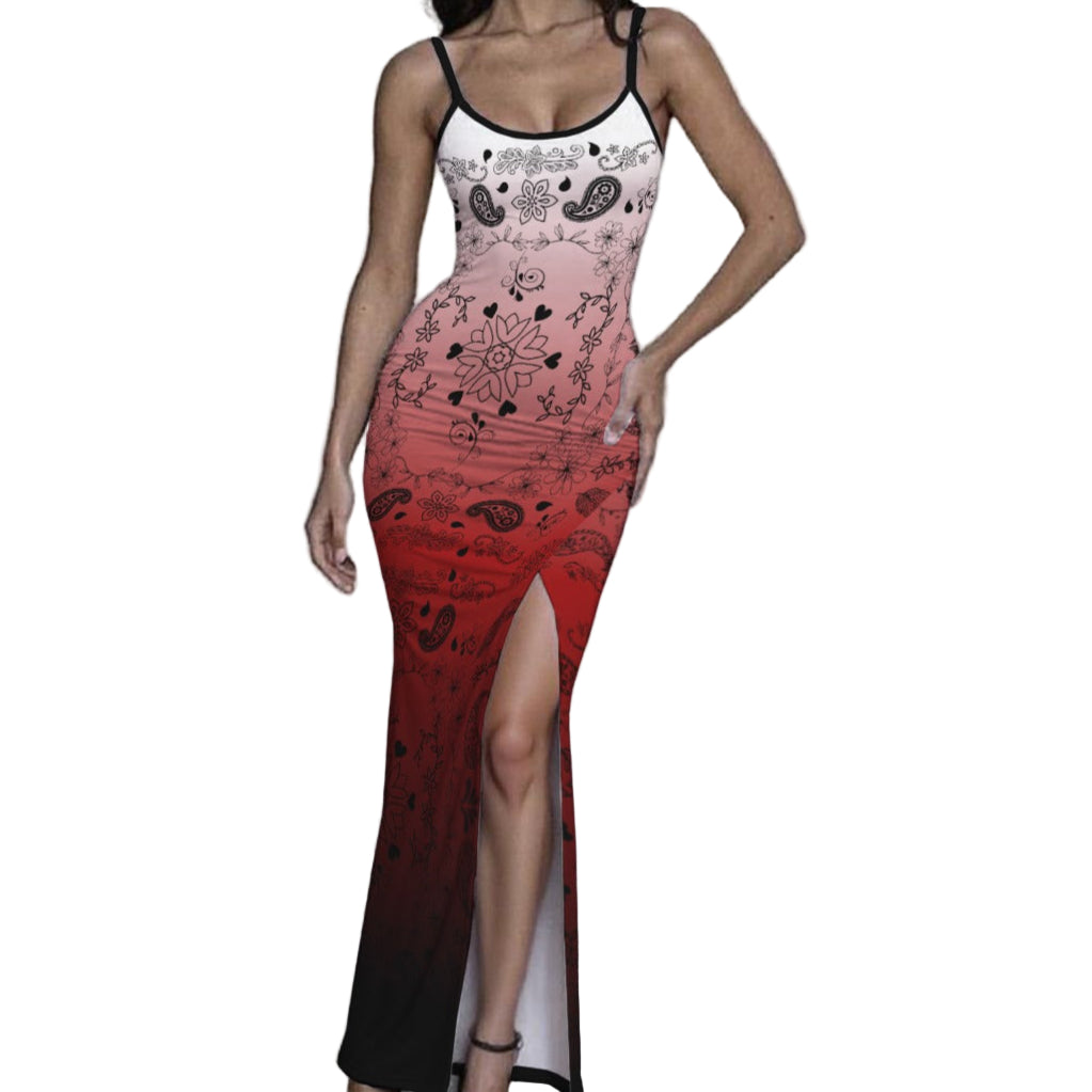 Bandana Long Slit Dress