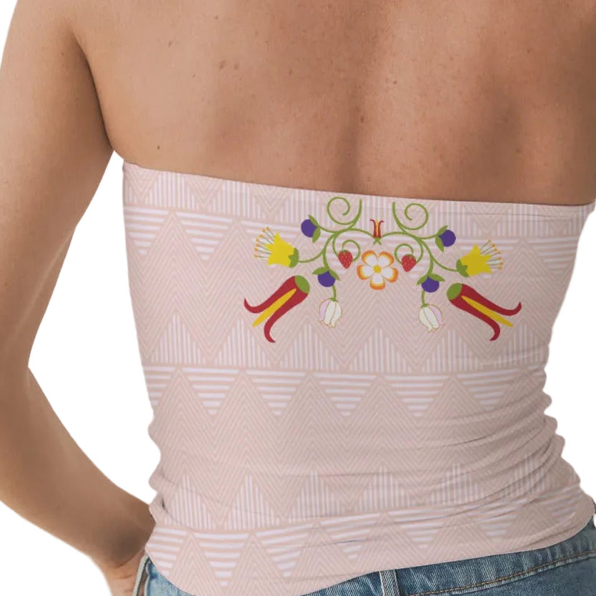 Fire Floral Tube Top