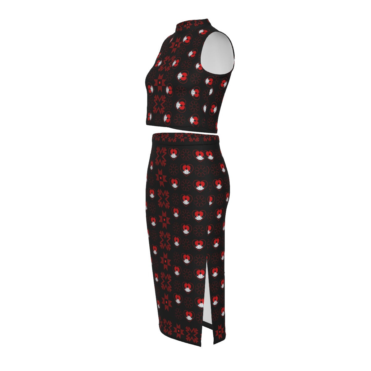 Heart Pencil Skirt Set