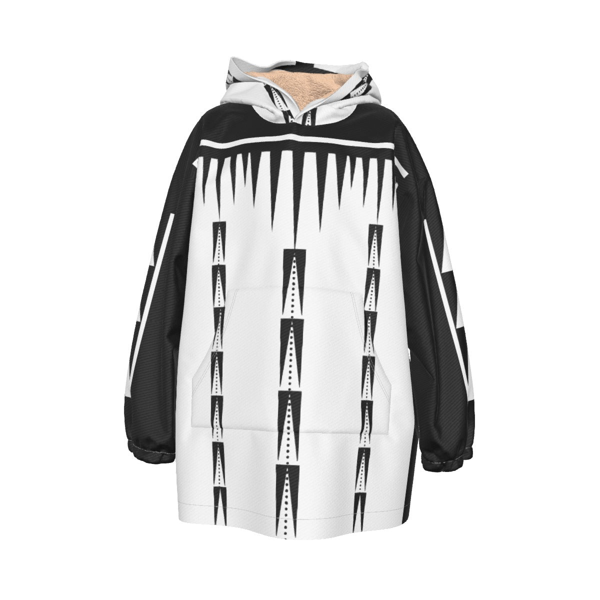 Kid's NTV Print Sherpa Fleece Hoodie Blanket