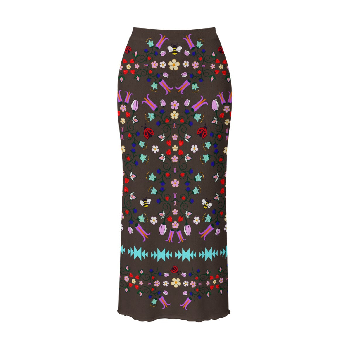 ᓇᓈᑐᐦᑳᐧᐸᑲᐧᓃᐤ it has many-coloured flowers Mesh Skirt Set