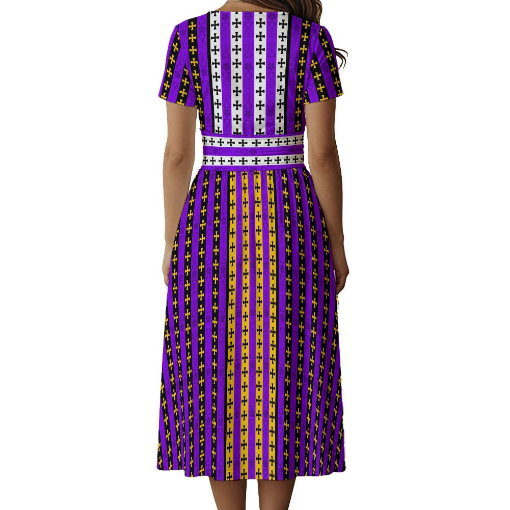 nanatohkonakwan ᓇᓇᑐᐦᑯᓇᑲᐧᐣ Midi Dress
