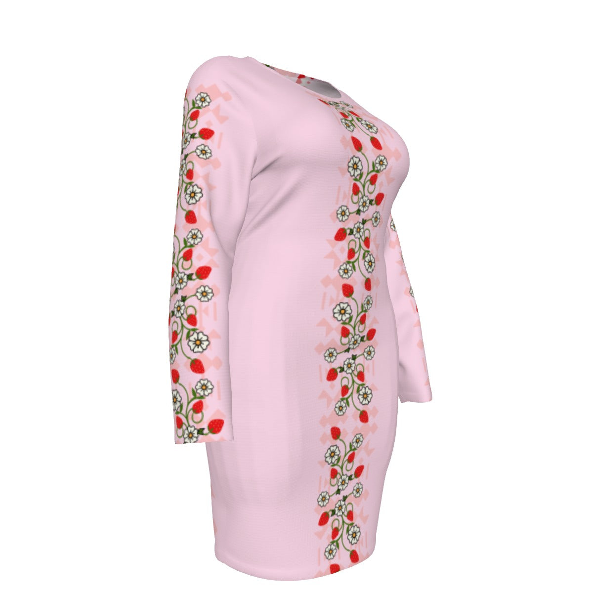 Strawberry Heart Berry Mesh Dress Plus