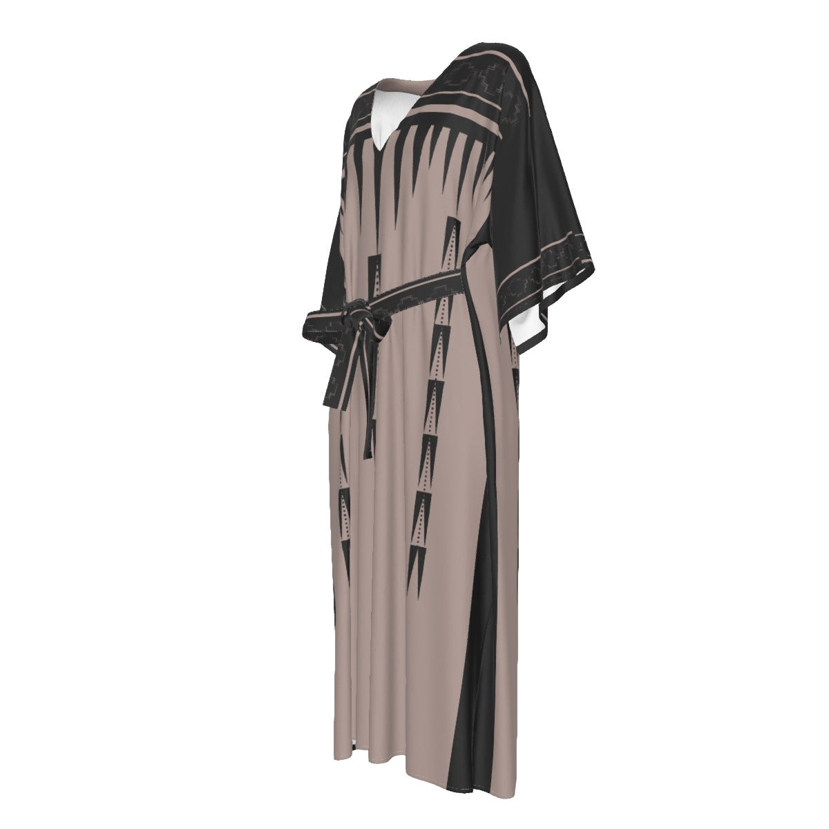 Native Print Flowy Long Dress