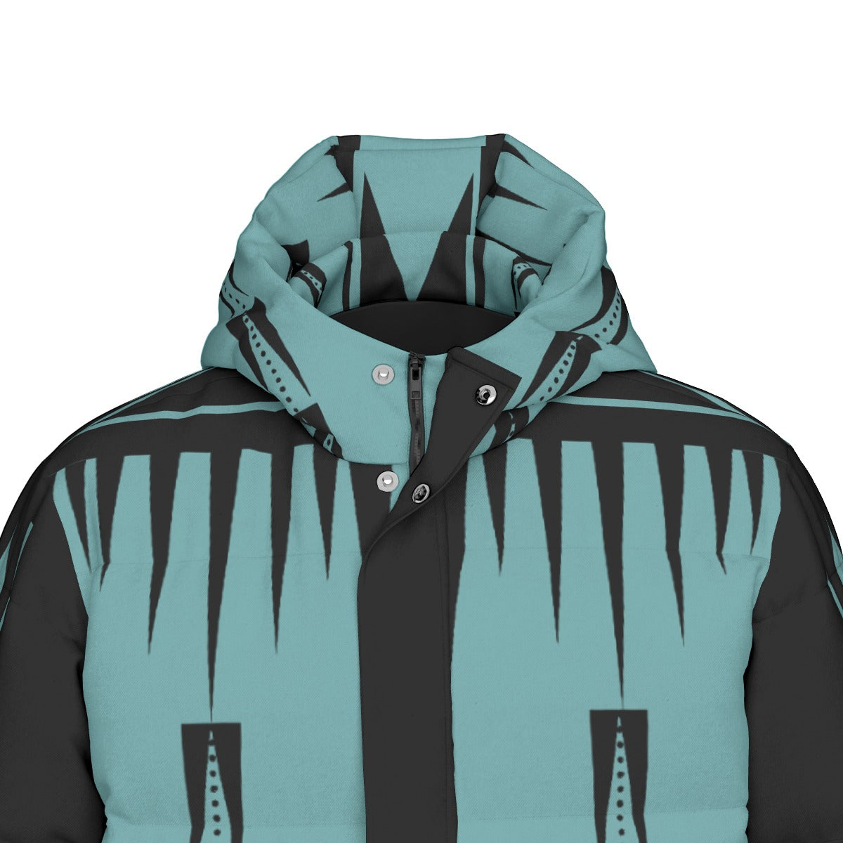 NTV Print Long Duck Down Jacket