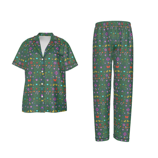 Floral Short Sleeve Pajamas Set