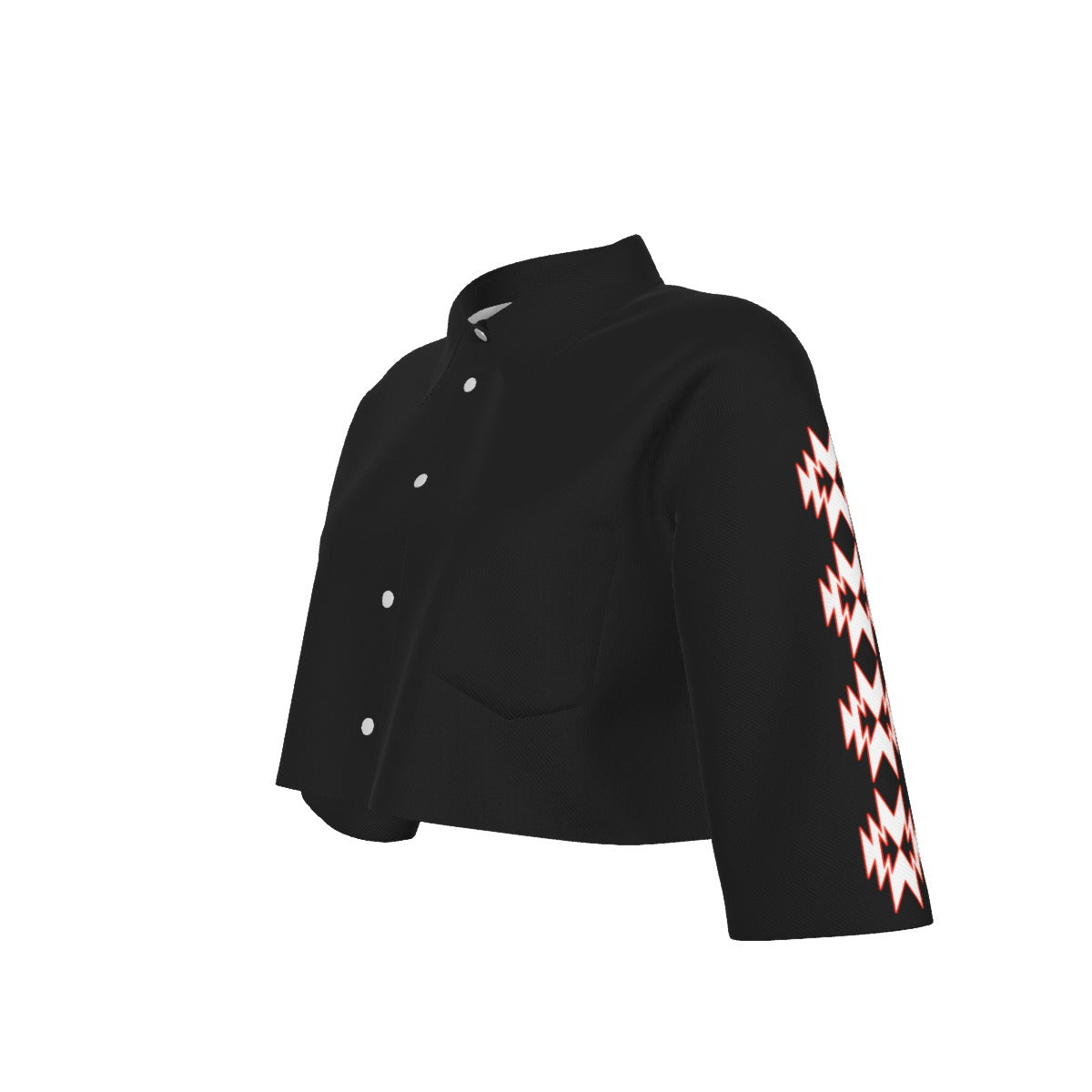 Graffiti Land Back Cropped Cropped Jacket
